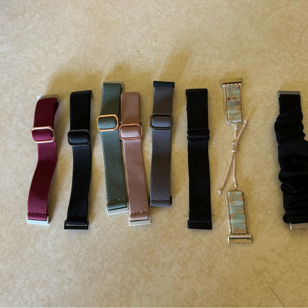 Lot of 8 Fitbit watchbands compatible with versa 3/4; sense/sense 2 watches.